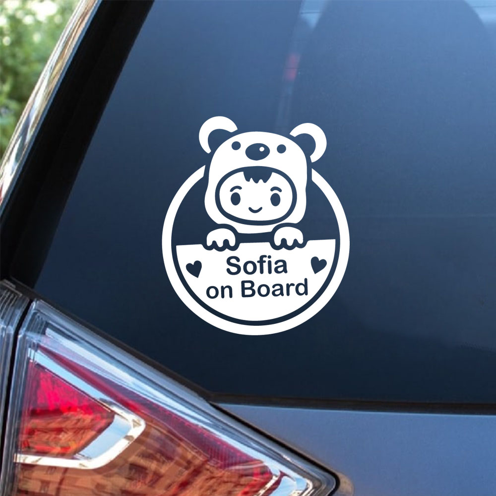 1PC Cute Bear Girl Custom Baby - مراجعة Car Accessories Girly وسعره