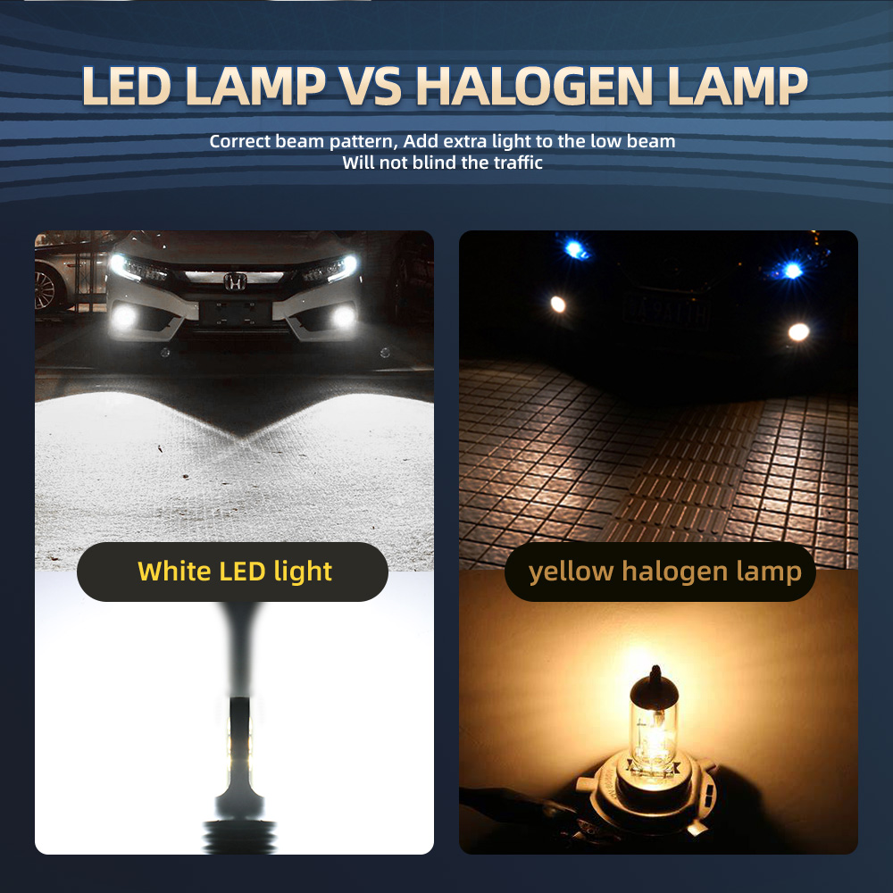 2Pcs LED Fog Lamp Bulbs Front  - مراجعة Car Accessories Honda Crv وسعره