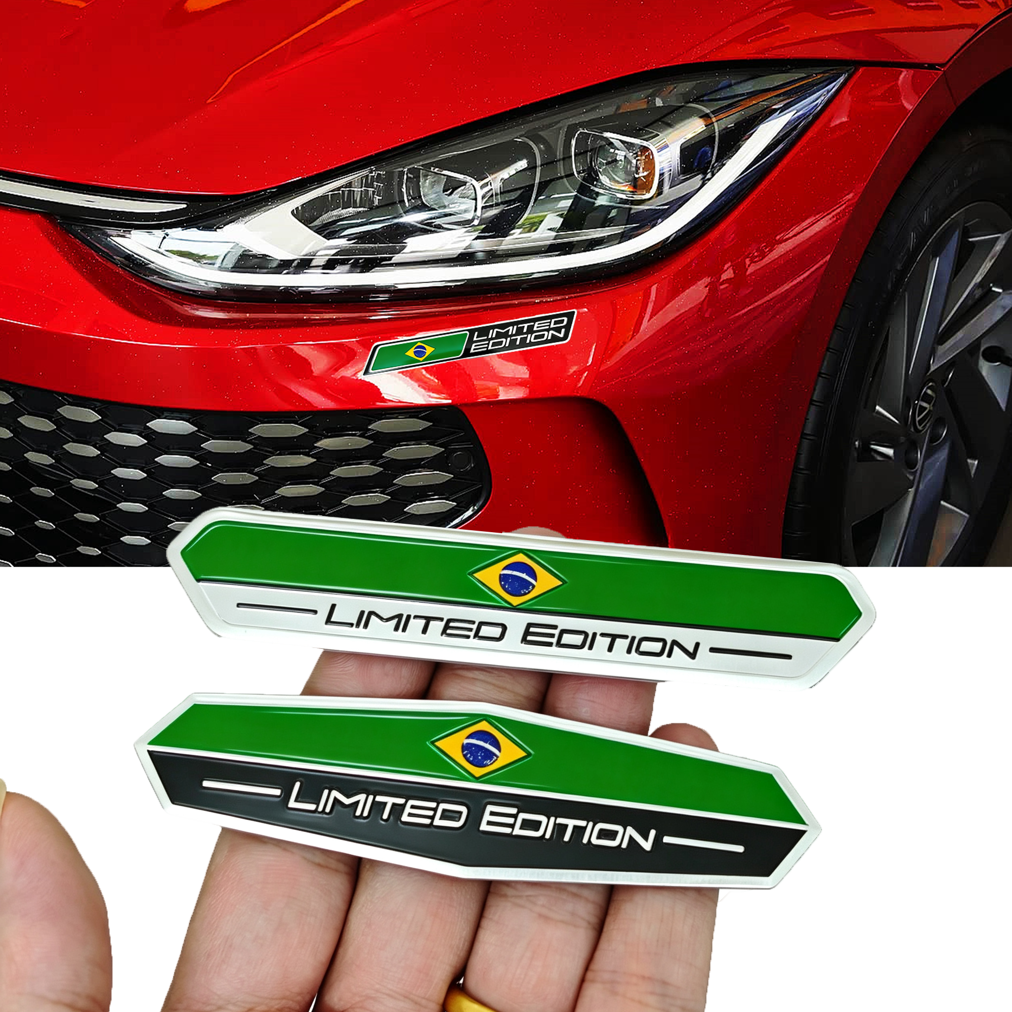 Brazil Flag Aluminum Car Stick - مراجعة Car Accessories Bahrain وسعره