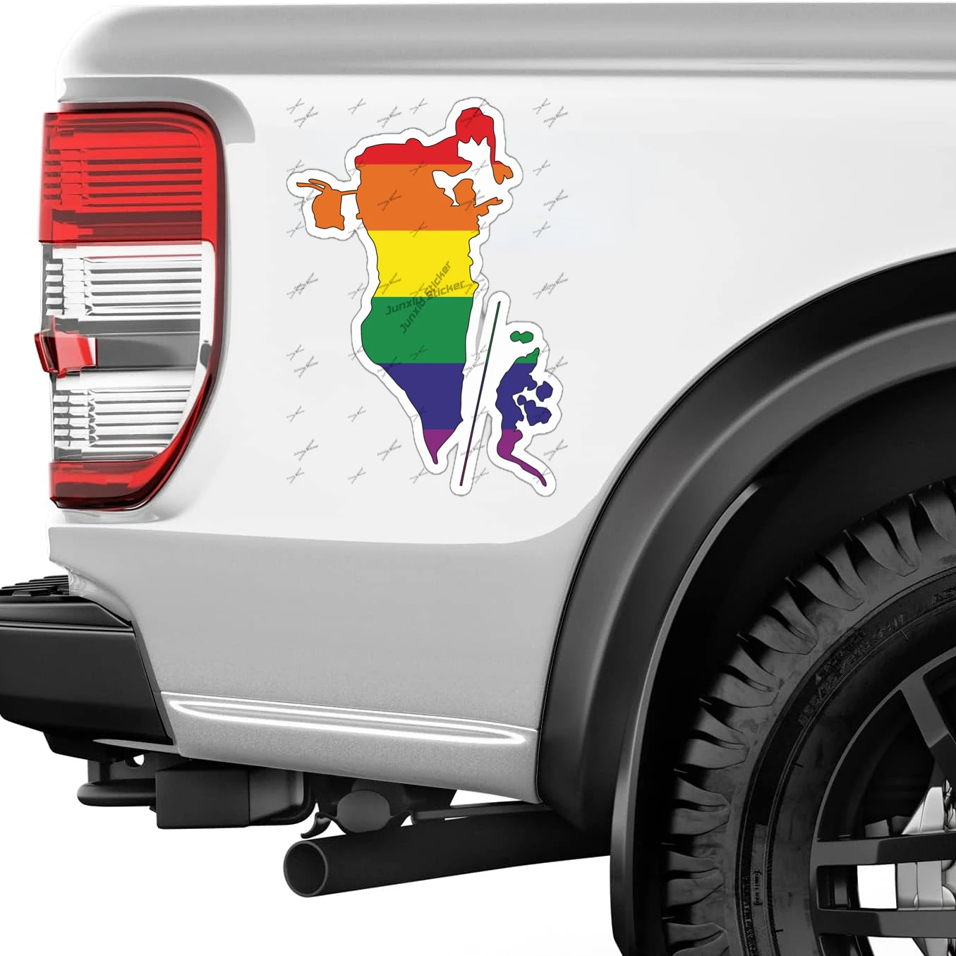 Bahrain Gay Rainbow outline Fl - مراجعة Car Accessories Bahrain وسعره
