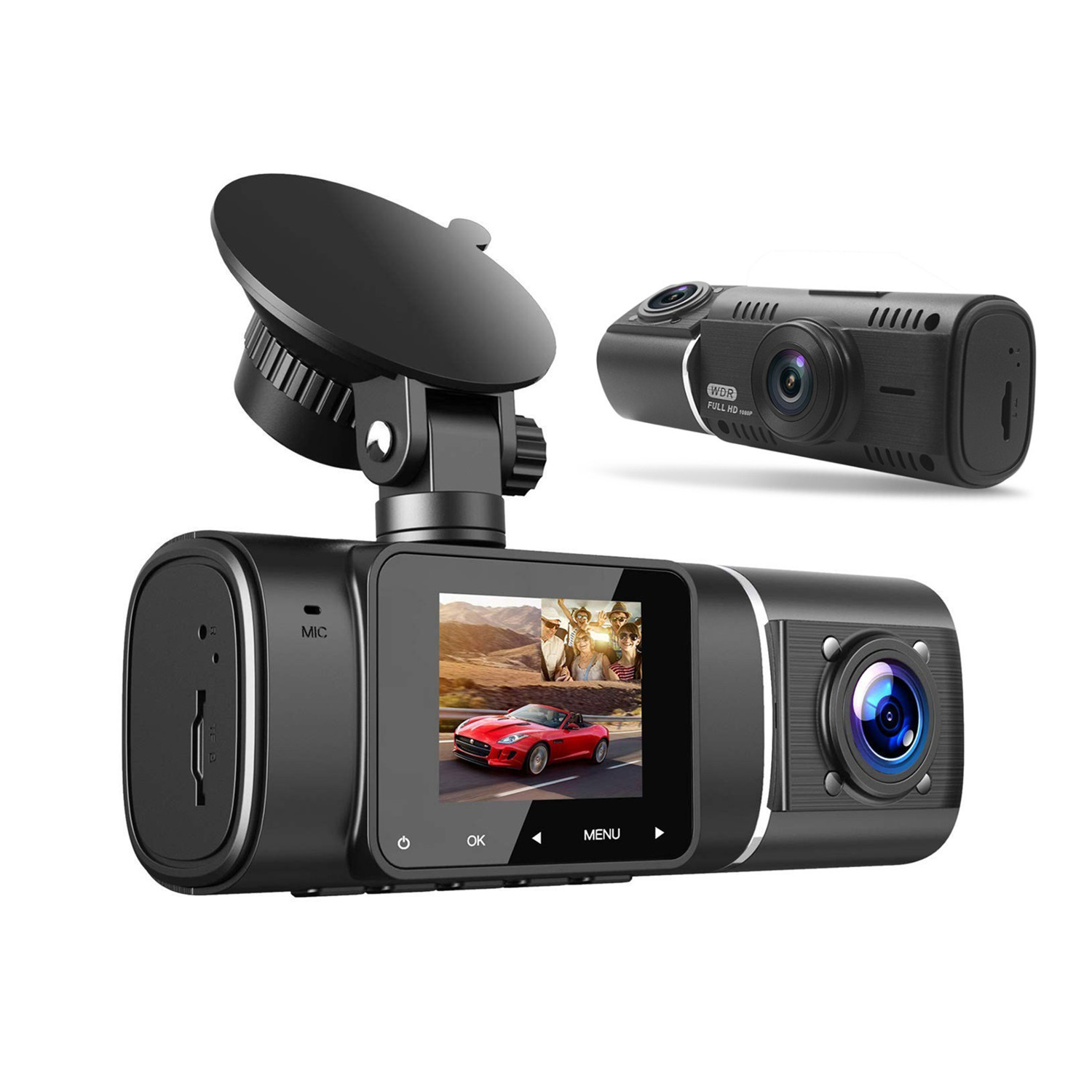 Car Dual Dash Cam Front and In - مراجعة Car Dash Cam وسعره