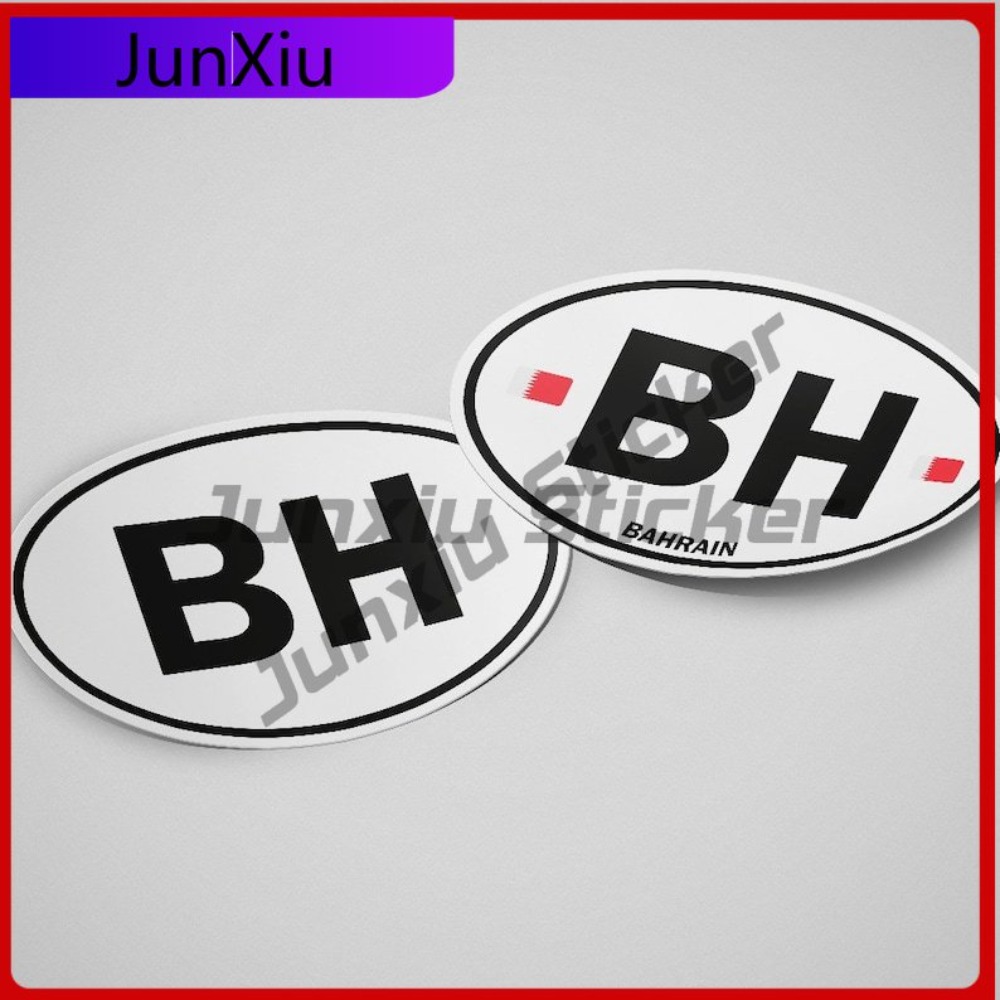 Bahrain Flag Sticker Oval-shap - مراجعة Car Accessories Bahrain وسعره