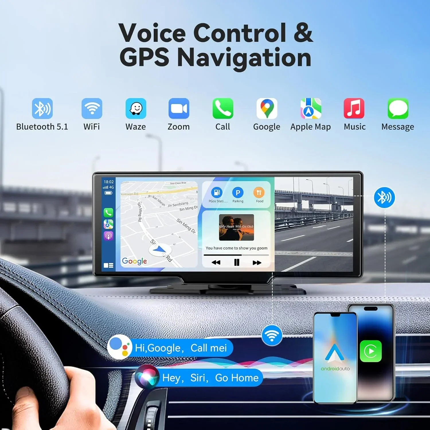 Portable 10.26'' Dash Cam Wire - مراجعة Car Dash Cam وسعره