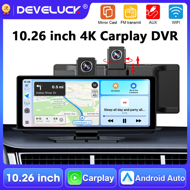 10.26 inch 4K Dash Cam 360° Ro - مراجعة Car Dash Cam وسعره